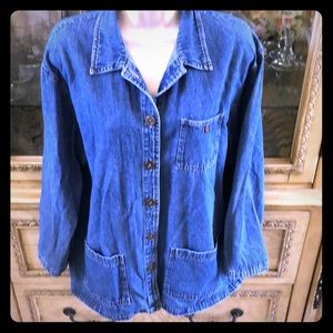 Jean button up shirt